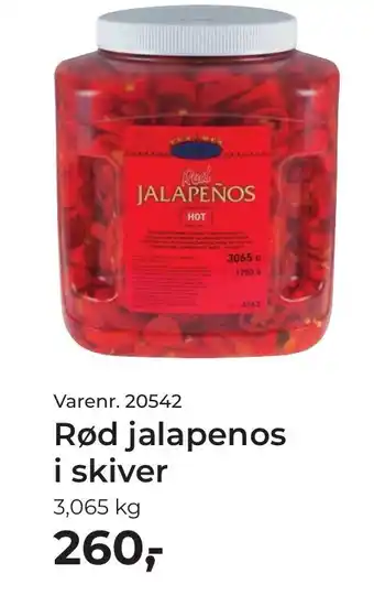 Dagrofa Food Service Rød jalapenos i skiver tilbud