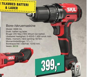 Harald Nyborg Bore-/skruemaskine Model: 3008 CA. tilbud