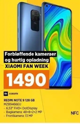 Power Xiaomi Redmi Note 9 128 GB MZB9466EU tilbud