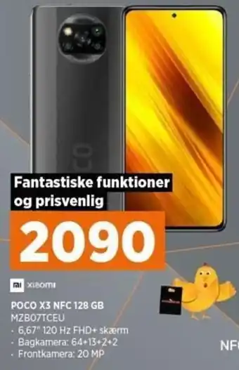 Power Xiaomi Poco X3 Nfc 128 GB MZBO7TCEU tilbud