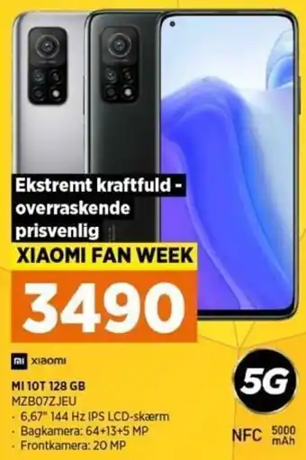 Power Xiaomi MI 10T 128 GB MZBO7ZJEU tilbud