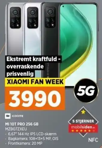 Power Xiaomi MI 10T Pro 256 GB MZBO7ZXEU tilbud