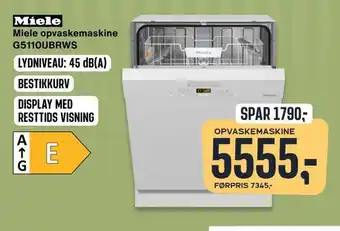 Skousen Miele opvaskemaskine g5110ubrws tilbud