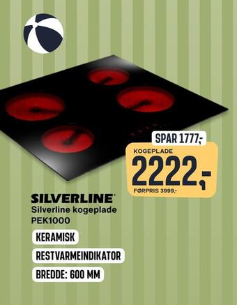 Skousen Silverline kogeplade pek1000 tilbud