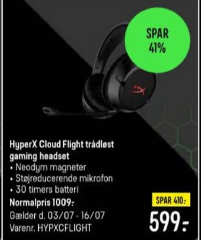 Hyperx cloud best sale flight elgiganten