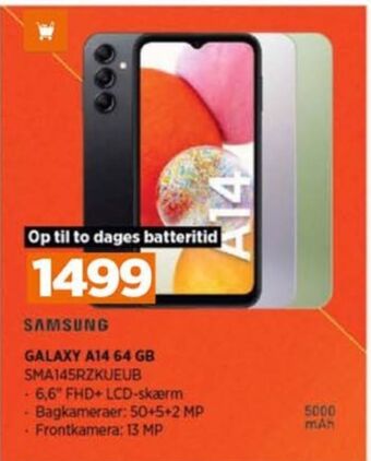 Power Galaxy a14 mobiltelefon tilbud