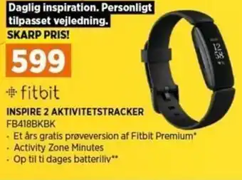 Power Fitbit Inspire 2 Aktivitetstracker tilbud