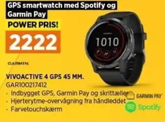 Power Garmin Vivoactive 4 GPS 45mm tilbud