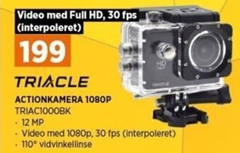 Power Triacle Actionkamera 1080P tilbud