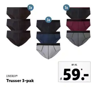 Lidl LIVERGY Trusser 3-pak tilbud