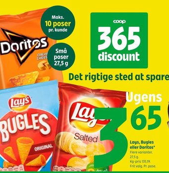 Coop 365 Lays, Bugles eller Doritos tilbud