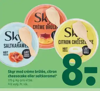 Coop 365 Skyr med crème brûlée, citron cheesecake eller saltkaramel tilbud