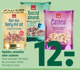 Coop 365 Nødder, mandler eller cashew tilbud