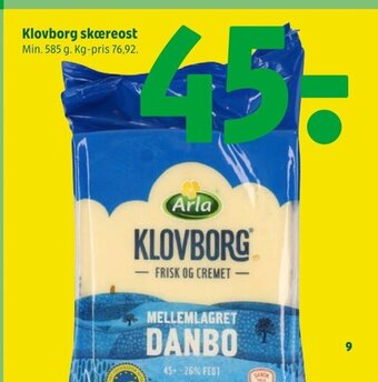 Coop 365 Klovborg skæreost tilbud