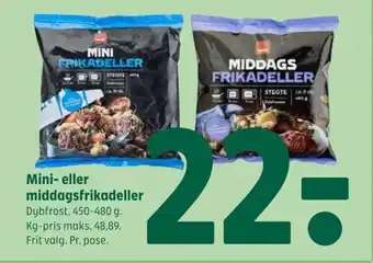 Coop 365 Mini- eller middagsfrikadeller tilbud