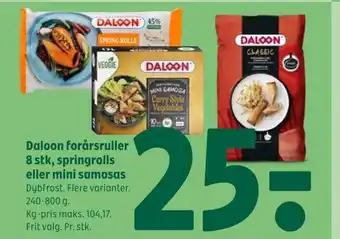 Daloon forårsruller 8 stk, springrolls eller mini samosas