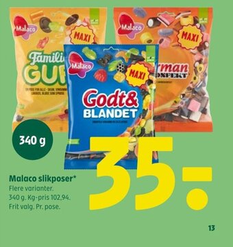 Coop 365 Malaco slikposer tilbud