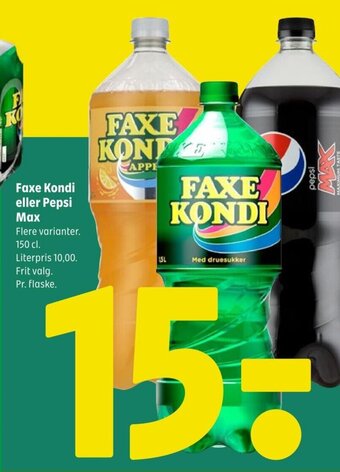 Coop 365 Faxe Kondi eller Pepsi Max tilbud