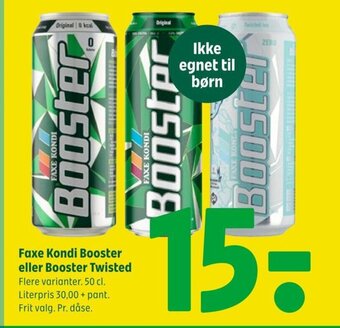 Coop 365 Faxe Kondi Booster eller Booster Twisted tilbud