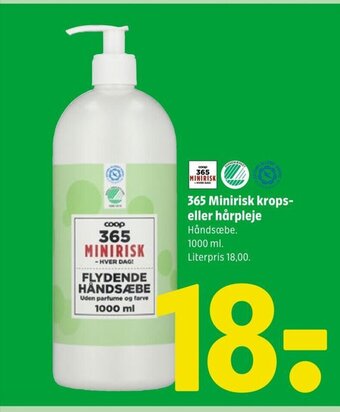 Coop 365 365 Minirisk krops-eller hårpleje tilbud