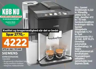 Power Siemens Espressomaskine TQ503R01 tilbud