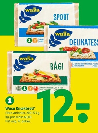 Coop 365 Wasa Knækbrød tilbud