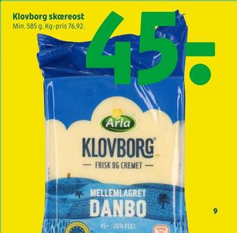 Coop 365 Klovborg skæreost tilbud