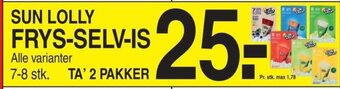 ABC Lavpris SUN LOLLY FRYS-SELV-IS tilbud