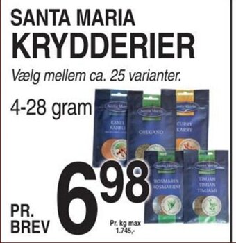 ABC Lavpris SANTA MARIA KRYDDERIER tilbud