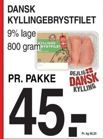 ABC Lavpris DANSK KYLLINGEBRYSTFILET tilbud