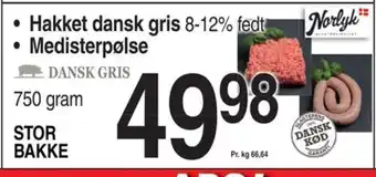 ABC Lavpris • Hakket dansk gris 8-12% • Medisterpølse tilbud