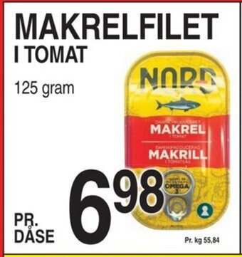 ABC Lavpris MAKRELFILET I TOMAT tilbud