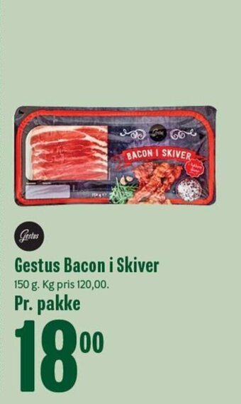 Min Købmand Gestus Bacon i Skiver tilbud