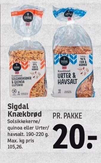 SPAR Sigdal Knækbrød tilbud