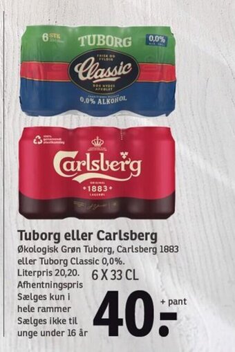 SPAR Tuborg eller Carlsberg tilbud