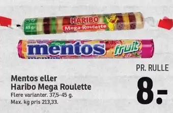 SPAR Mentos eller Haribo Mega Roulette tilbud