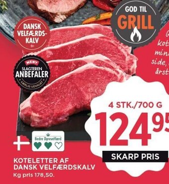 MENY KOTELETTER AF DANSK VELFÆRDSKALV tilbud
