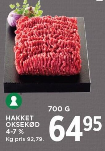 MENY HAKKET OKSEKØD 4-7 % tilbud