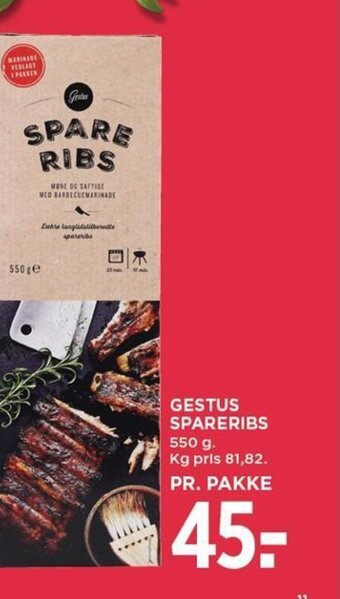 MENY GESTUS SPARERIBS tilbud