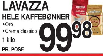 ABC Lavpris LAVAZZA HELE KAFFEBØNNER tilbud