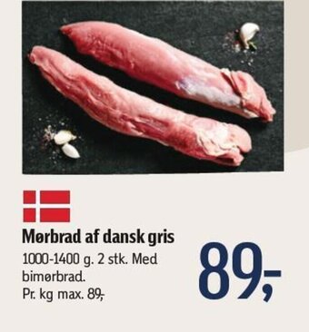 Føtex Mørbrad af dansk gris tilbud