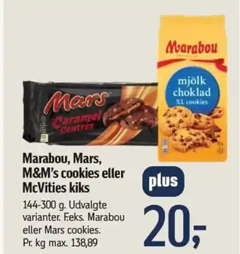 Føtex Marabou, Mars, M&M's cookies eller McVities kiks tilbud