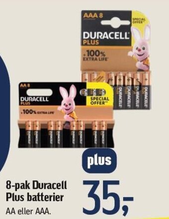 Føtex 8-pak Duracell Plus batterier tilbud