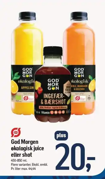 Føtex God Morgen økologisk juice eller shot tilbud