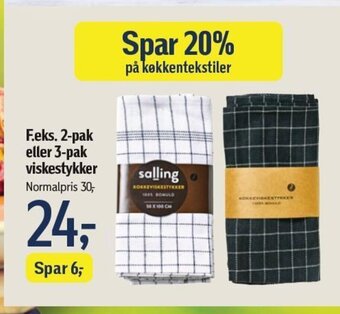 F.eks. 2-pak eller 3-pak viskestykker