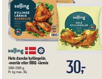 Føtex Hele danske kyllingelår, -overlår eller BBQ -lårmix tilbud