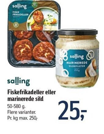 Føtex Fiskefrikadeller eller marinerede sild tilbud