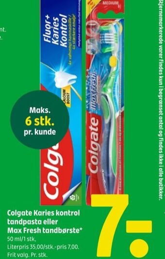 Coop 365 Colgate tandbørste tilbud