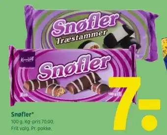 Snøfler træstammer
