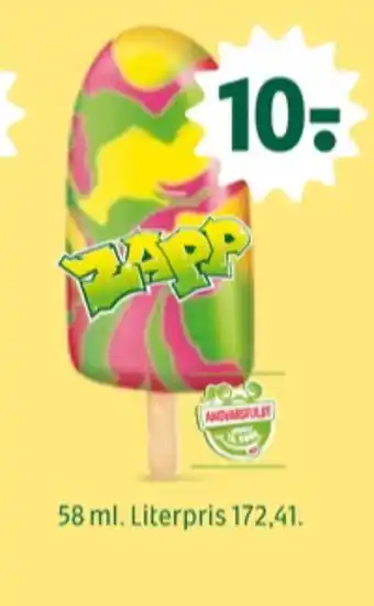 Coop 365 Zapp ispind tilbud